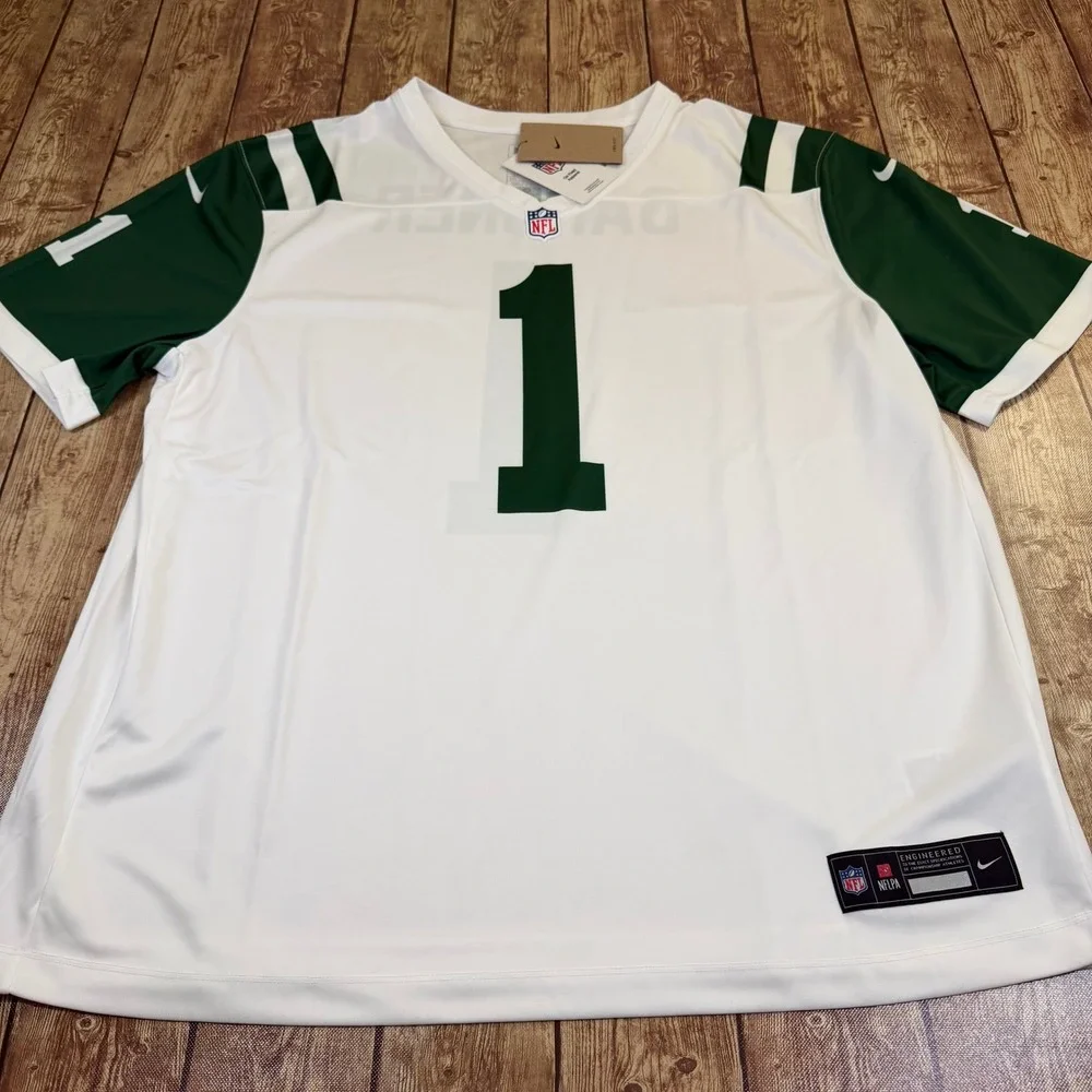 Nike New York Jets Sauce Gardner Jersey Mens XXL White Green Football Sportswear